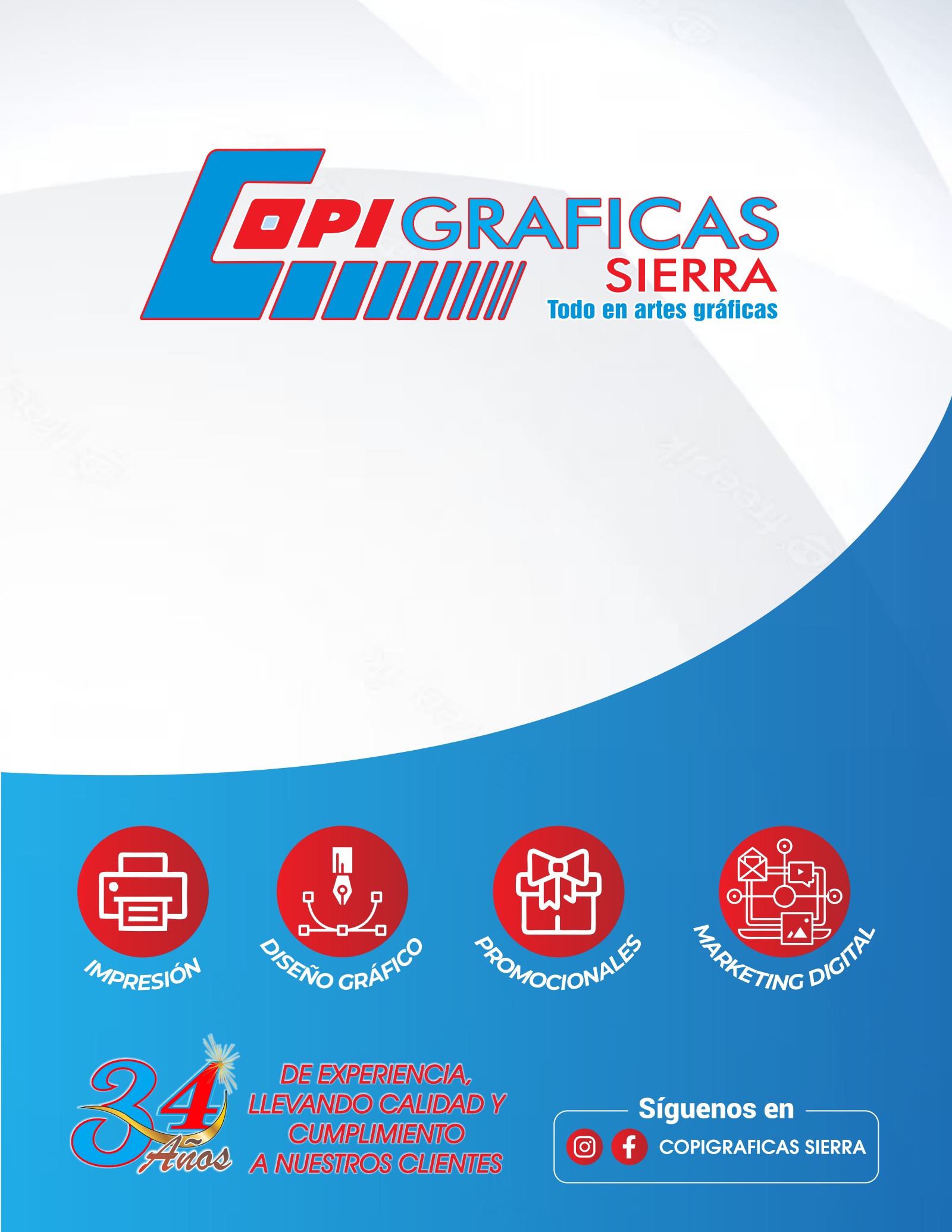 Portada del catálogo Copigraficas Sierra